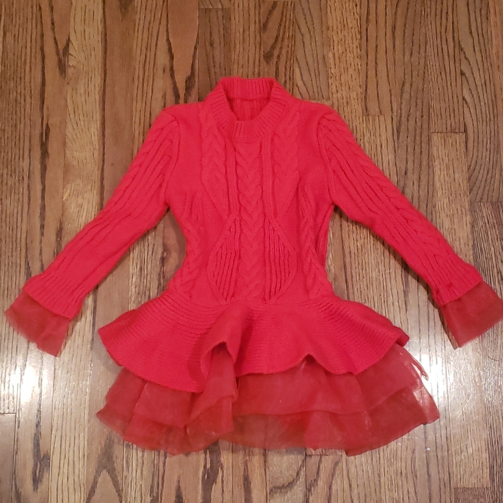 Toddler Red Sweater Dress